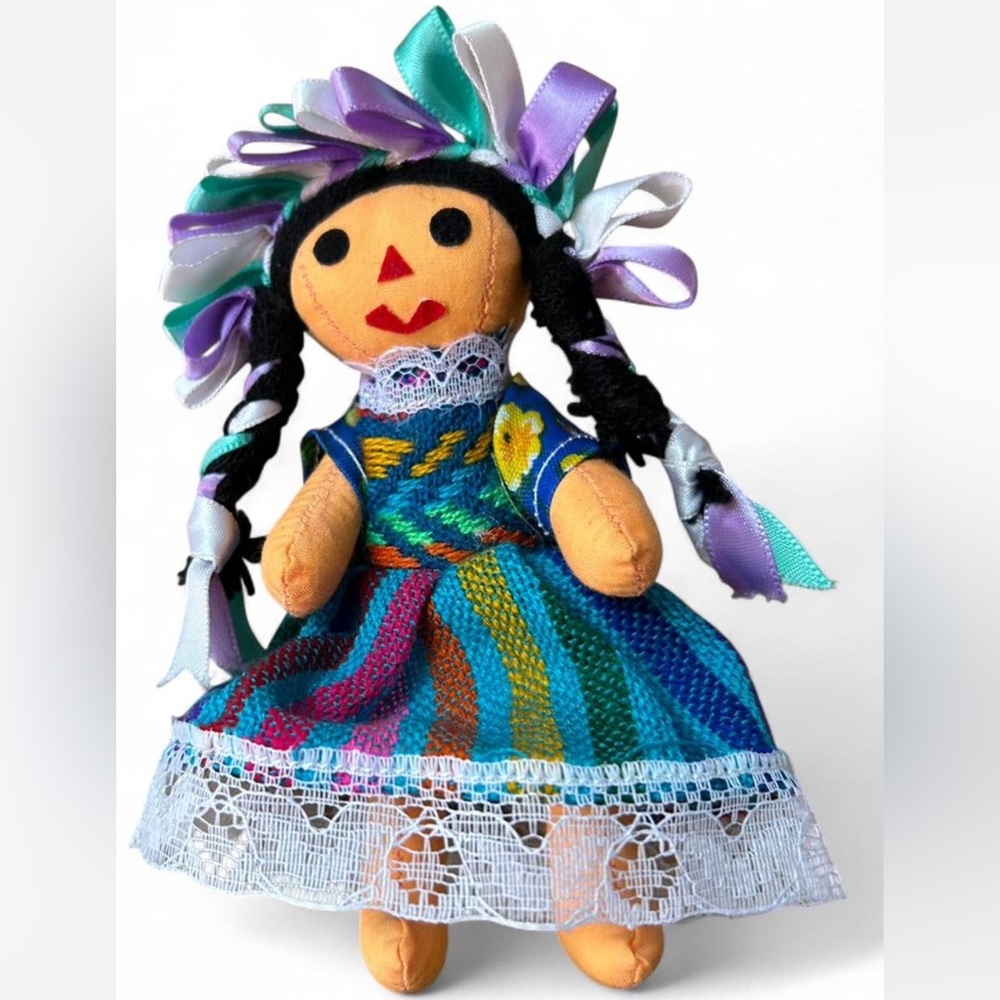 Colorful Handmade Doll with Braided Hair